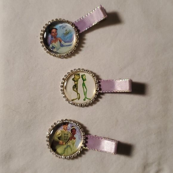 NEW DISNEY'S PRINCESS TIANA SPARKLY CLIPPY TRIO - Picture 1 of 1
